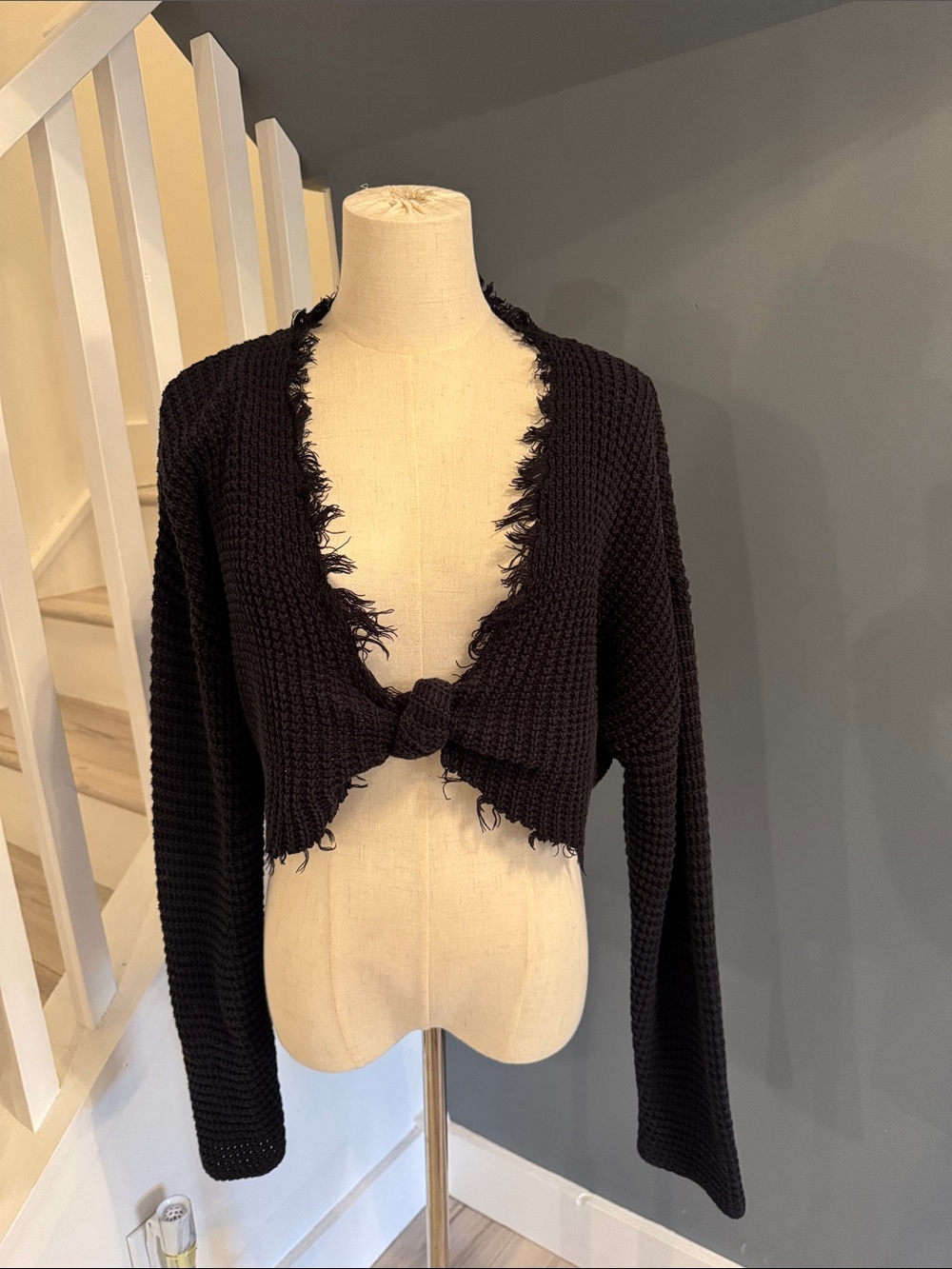 Forever 21 cropped sweater. Casual poncho vibe with a bohemian edge. Size M